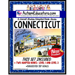 CONNECTICUT State Symbols ADAPTED BOOK for Special Education and Autism